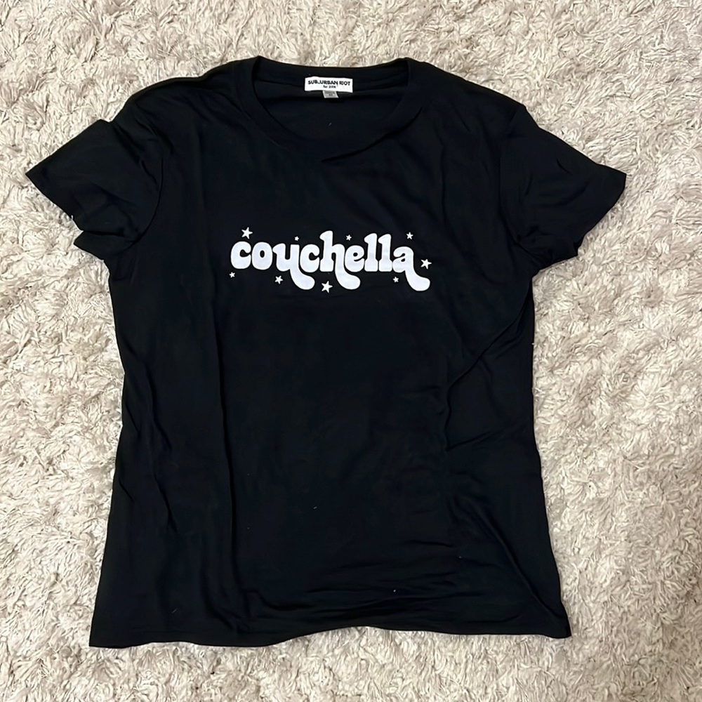 Coachella “couchella” Graphic Black T shirt